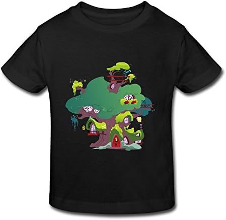 SitanBABY Kid's Toddler Tree House Little Trees Age 2-6 T-shirt Black 4 Toddler
