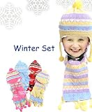 Gap StyleGirl's Peruvian Pom-Pom 3-Piece Glove, Hat & Scarf Set with Free Shipping