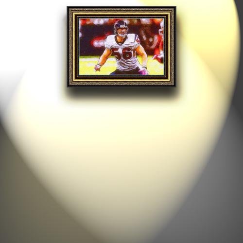 Completely Handpainted American Football Sport Painting, Custom Order FL4586, Oil on Canvas, with Option to Paint Jerry, Brett & Co. from Any Other Favorite Photograph or Picture, Unframed, Size 25'' x 38