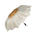 Galleria White Daisy Folding Umbrella