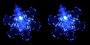 Solar Blue Snow Flake Lights - 20 Large 2 Inch Very Bright Blue LED Stringed 12 Foot Long