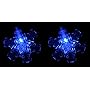Solar Blue Safety Lights - 20 Large 2 Inch Very Bright Blue LED Stringed 12 Foot Long