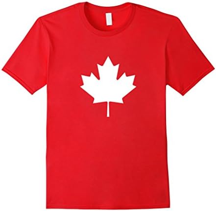 Men's Go Team Canada T-shirt - Canadian Flag Leaf Large Red