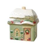 Pfaltzgraff Merriweather Christmas Cookie Cottage Jar