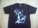 BOSTON TERRIER DOG T SHIRT LARGE BLACK