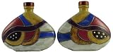 Review Mara  / 28 Oz. MARA Stoneware COLLECTIBLE Liquor Flask DECANTER Abstract CURVES Colors