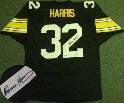 Franco Harris Autographed/Hand Signed Pittsburgh Steelers Black Jersey