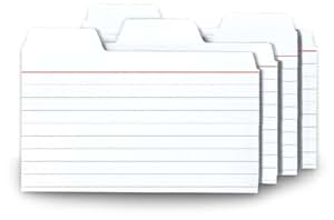 Amazon.com : Find-It Tabbed Index Cards, 3 x 5 Inches, White, 48-Pack ...