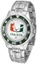 Miami Hurricanes Suntime Competitor Game Day Steel Band Watch - NCAA College Athletics