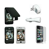 41Ghh7oQB5L. SL160  Premium Essential Accessory Bundle for iPhone 3G and 3G S: Black Leather Case + Black Silicon Skin Case + Clear Silicon Skin Case + Travel Ac Home Charger + Auto Dc Car Charger + Transparent Screen Protector