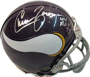Chuck Foreman Signed Vikings Mini Helmet - ROY 73