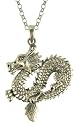 Silver Gents Dragon Pendant + 20" Belcher