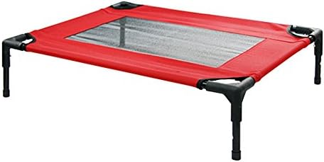 Coolaroo Elevated Pet Bed / Pet Cot with Knitted Fabric (Red)