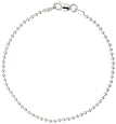 Sterling Silver 2.3 mm Pallini Bead, Ball Chain 30 inch Necklace, NICKEL FREE