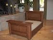 Luxury Dog Bed - Oak Chestnut Twin Headboard/Footboard Dog Bed (Complete Set) Includes - Bed, Mattress, Mattress Cover & Sheet. 22"h X 28"w X 47"d Made in USA