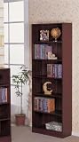 Cherry Finish 6 Shelf Bookcase