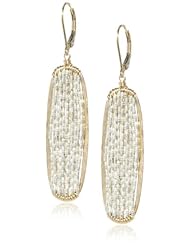 Dana Kellin Slender Frames Patterned with Handmade Sterling Silver Beads Earrings