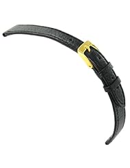 12mm Morellato Ladies Genuine Calfskin Leather Black Watch Band X-Long 753