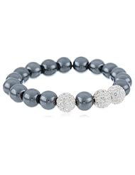 Very Me Crystal Hematite Bracelet, 7"