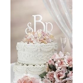 Monogram cake toppers wedding jewelry