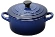 Le Creuset Stoneware 8-Ounce Mini Round Cocotte, Cobalt Blue