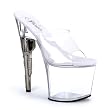 7 1/2 Inch Heel Gun Heel Platform Shoe Sexy High Heel Sandal Womens Shoes Clear