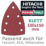 Hitachi SP f. Klett Deltaschleifer 100x150mm K320 Schleifpapier [passend für Festool, AEG, Milwaukee]