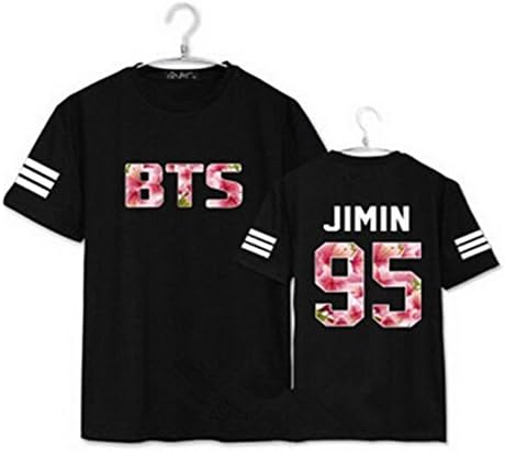 BTS Ocffice Same Type Shirt Bangtan Boy T-shirt Rap Monster Tee (L, JIMIN     Black)