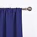 NICETOWN Insulated Curtains Blackout Draperies - Window Treatment Energy Saving Solid Blackout Rod Pocket Curtains/Drapes for Living Room (Navy Blue, 1 Pair, 42 by 84-Inch)