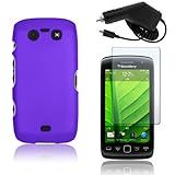 BlackBerry Torch 9850/9860 - Purple Rubberized Hard Plastic Skin Case Cover ....