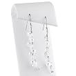 Sterling Silver Freshwater Pearl Crystal Dangle Earrings