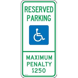 Accuform Signs FRA206RA Engineer Grade Reflective Aluminum Handicap ...