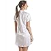 Camille Luxurious Knee Length Silver Print Satin Nightshirt