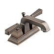 American Standard Town Square Two-Lever Handle Centerset Lavatory Faucet with Speed Connect Pop Up Drain