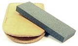 RUKO Coarse Grit Synthetic Whetstone Knife Sharpener with Leather Pouch (3-Inch)