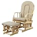 Kub Sherwood Glider and Footstool (Cream Upholstery)