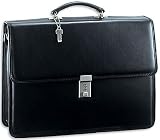 Review Jack Georges  / Jack Georges Platinum Double Gusset Flap Briefcase Leather Business Cases