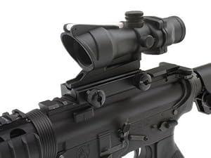 GDT Tactical Military Combat CQB Style 4x32 Scope True Fiber Optic Red Illuminated
