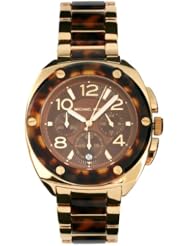 Michael Kors Ladies Gold Tortoise Chronograph Watch