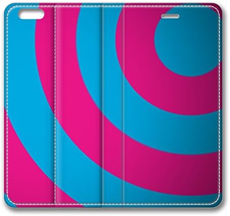 Zenzzle Stylish Leather Case for iPhone 6 Plus (5.5 inch) - Groups Abstraction Bright Colors Blue And Pink
