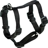 Trixie 20331 Premium H-Geschirr, S-M: 40-65 cm/15 mm, schwarz
