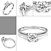 [Fashion Series] Yoursfs Stunning 18K White Gold Plated Solitaire Cubic Zirconia CZ Wedding Engagement Ring