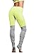 Manzocha Women Double Candy Color Block Stretch Tight Sport Active Yoga Leggings