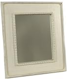 Beaded A Mirror - antique white