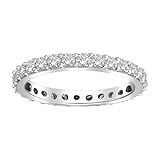 Platinum Bead-Set Diamond Eternity Ring (1.00 cttw, G-H Color, VS1-VS2 Clarity), Size 6.5 Platinum Bead-Set Diamond Eternity Ring (1.00 cttw, G-H Color, VS1-VS2 Clarity), Size 6.5