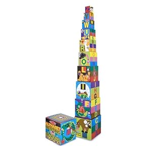 Melissa & Doug Deluxe 10-Piece Alphabet Nesting and Stacking Blocks