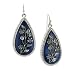 Freesia Blue Enamel Teardrop Earrings
