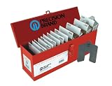 Precision Brand 260 Piece Size B 3 x 3 Stainless Steel Slotted Shim Full Assortment