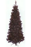 7.5' Slim Brown Moravian Pine Pre-Lit Artificial Christmas Tree -C7 Flame Lights