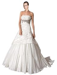 A-line Strapless Satin/Taffeta Sheath Lace-Up  Dress